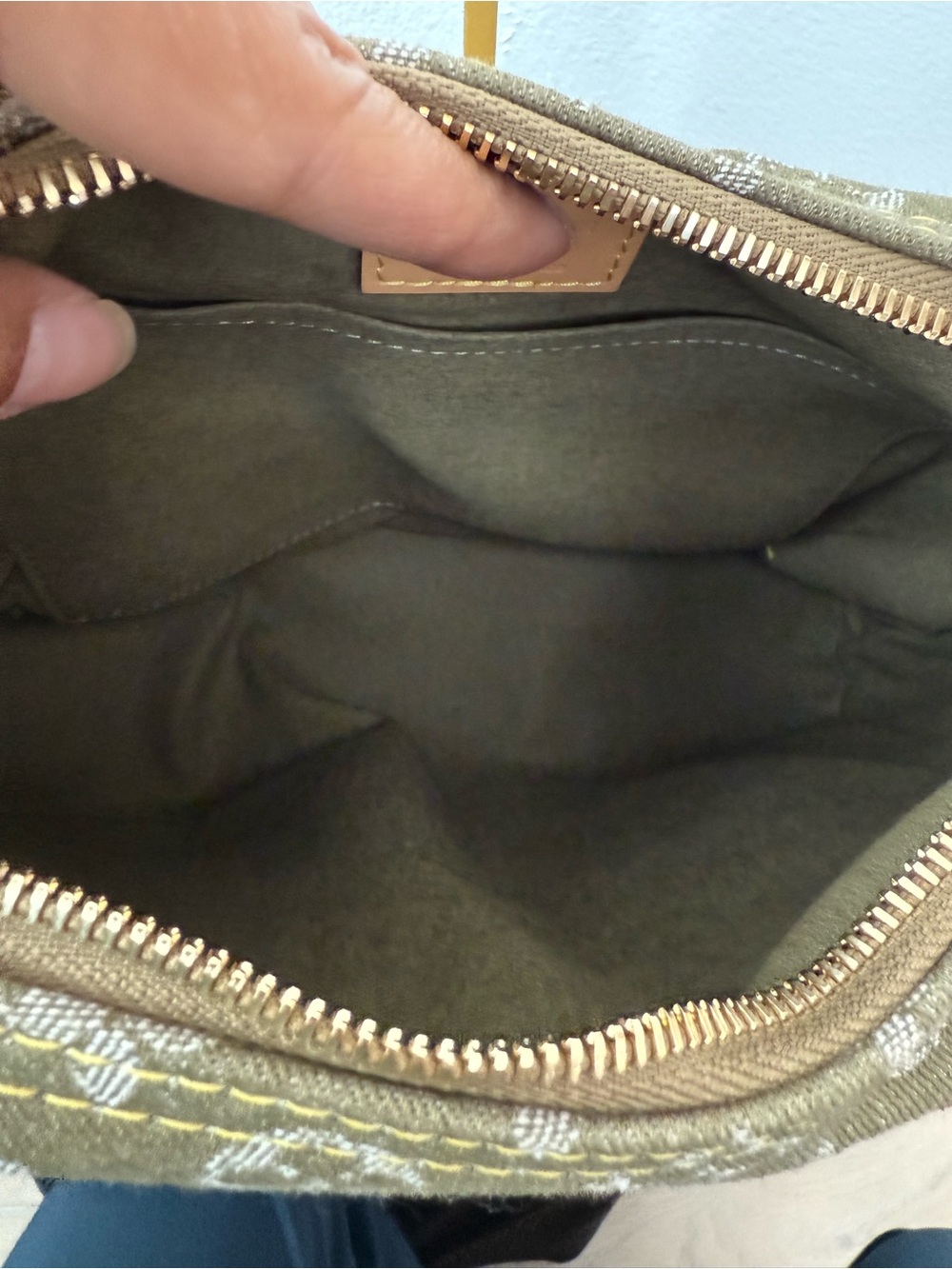 LV Olive green denim shoulder bag - Picture 7 of 12